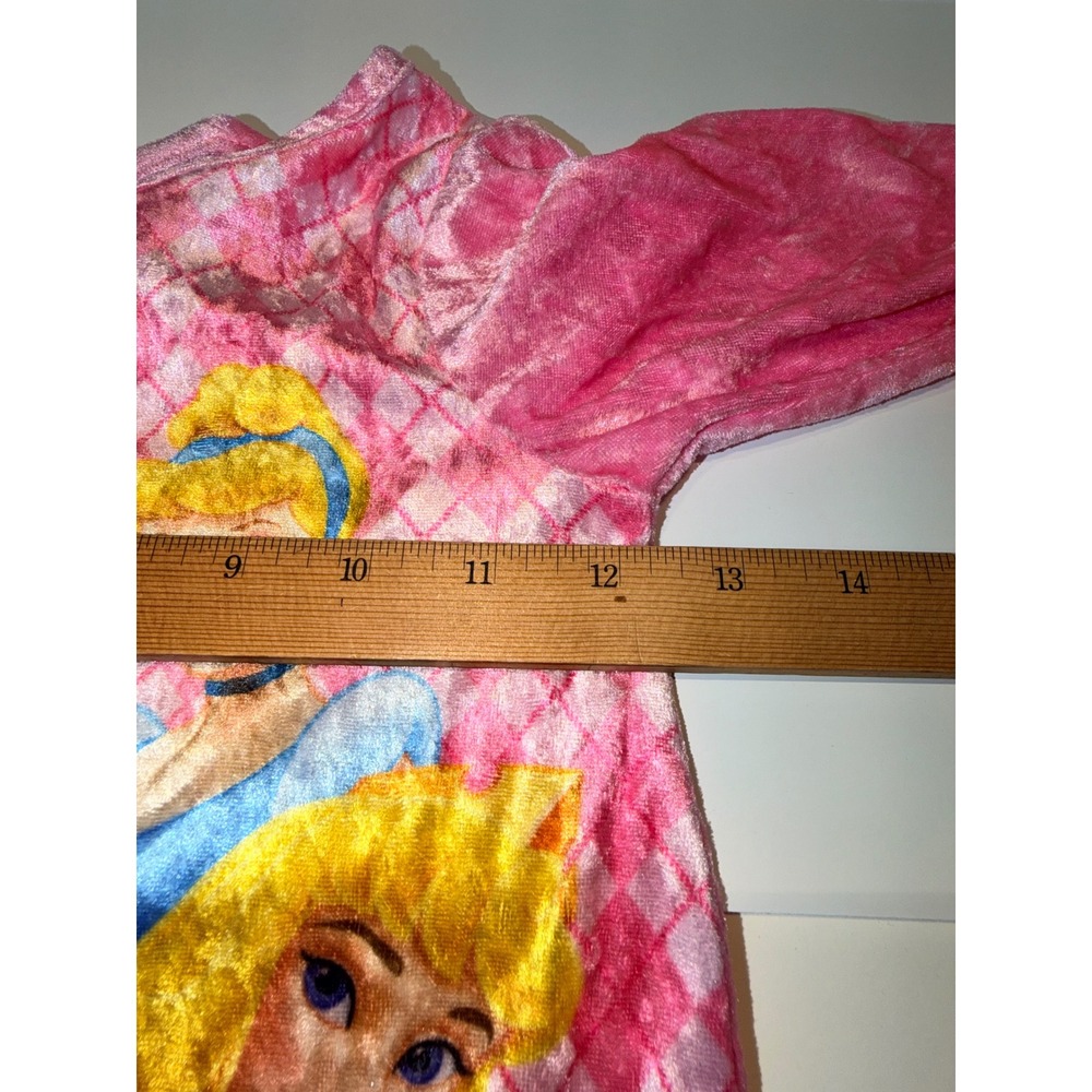 Vintage Disney Princess Nightgown Sz 4 Pink Velvet Belle Cinderella Aurora - Picture 4 of 6